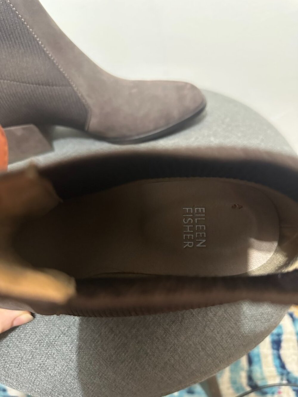 Eileen Fisher Brown Leather Aesop Bootie - Picture 2 of 6